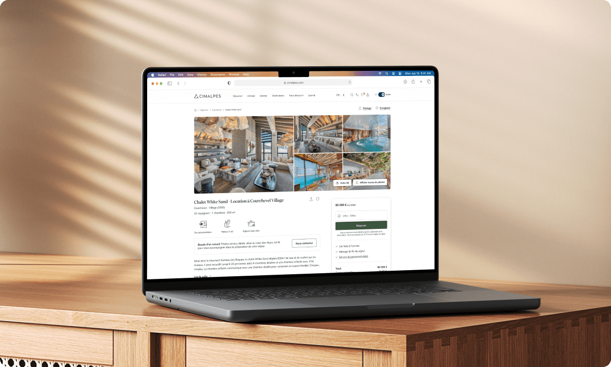 Top of the product page stay on computer 2