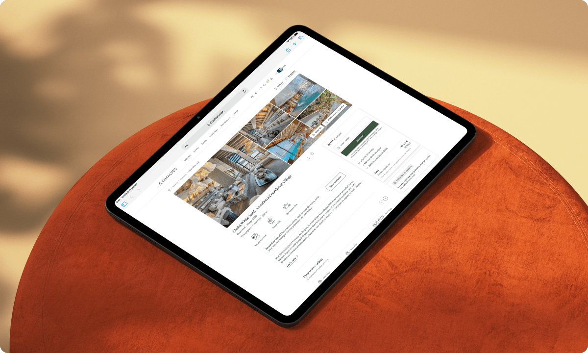 Booking a stay product page